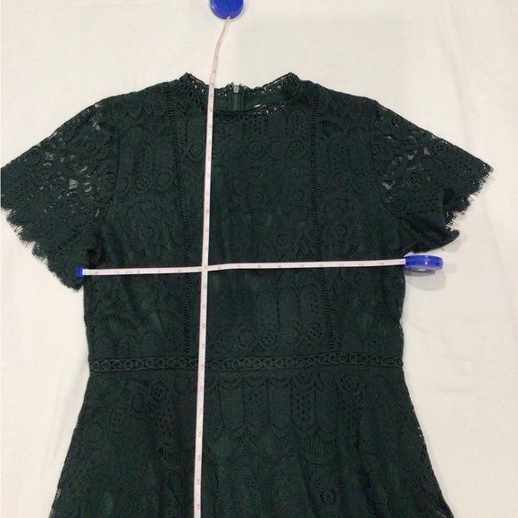 Blu Pepper Green Lace Flutter Sleeve Mini Dress Women’s Size Medium - Picture 10 of 10